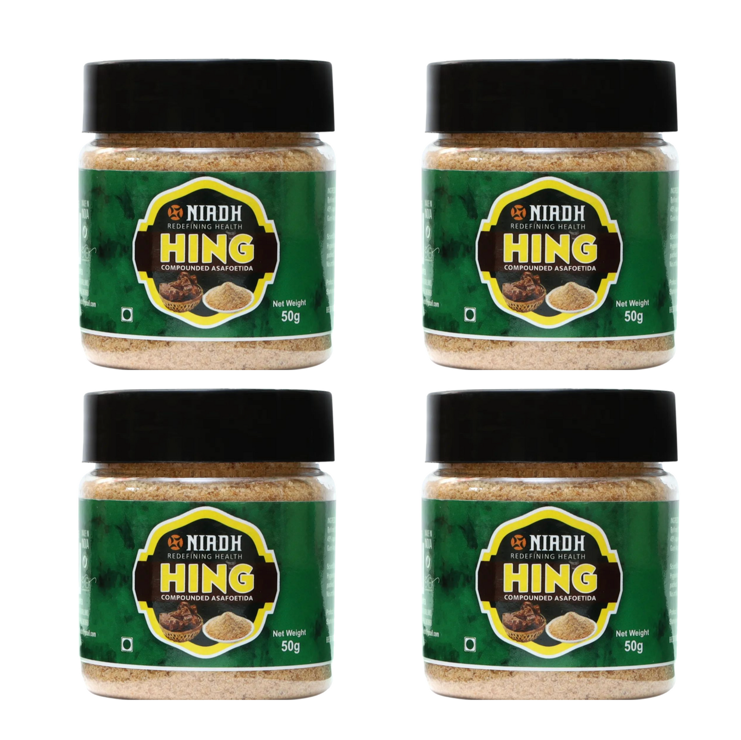 Bandhani Hing Powder | Pure Asafoetida | 50 gms | (Pack Of 4)