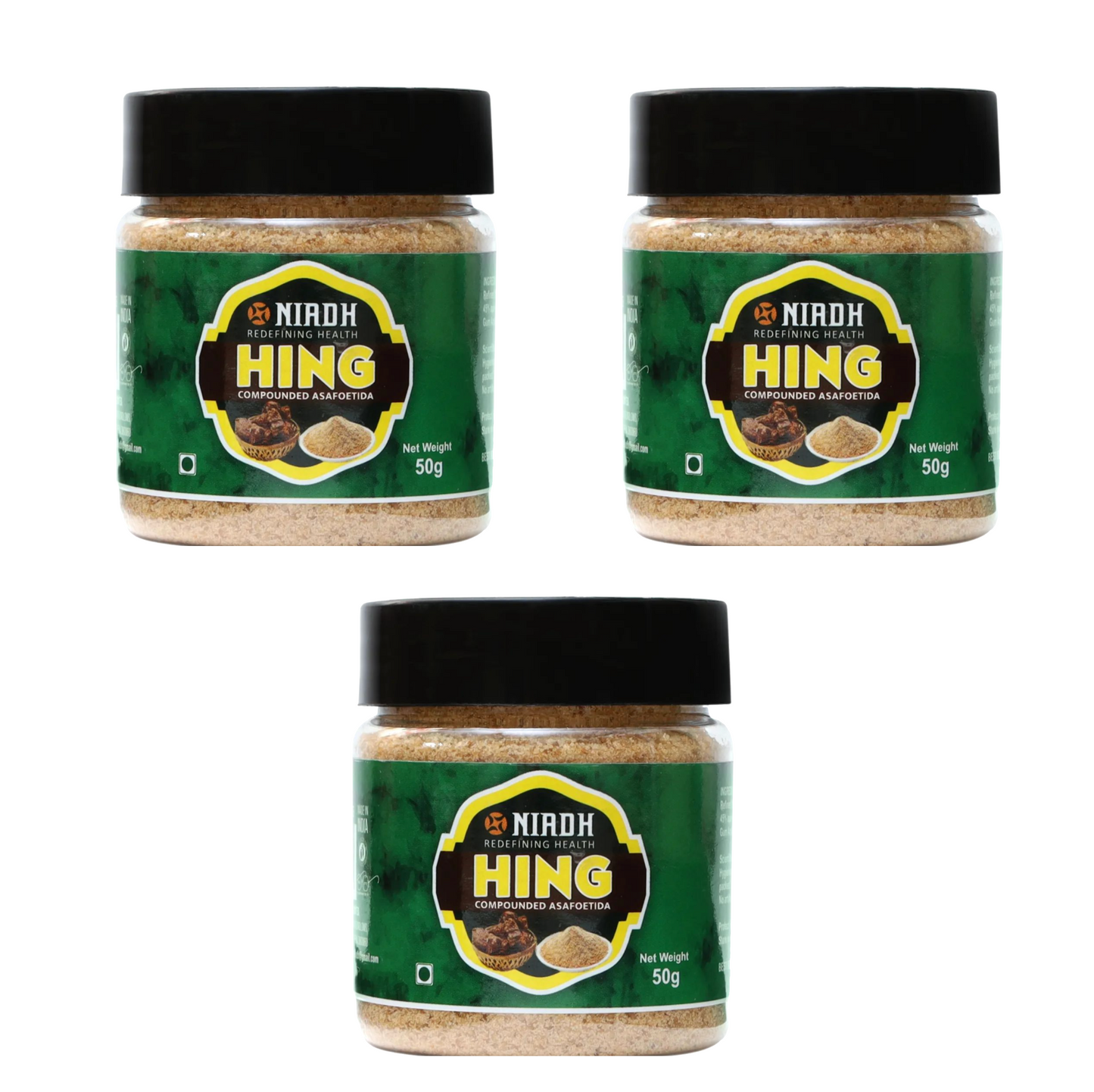 Bandhani Hing Powder | Pure Asafoetida | 50 gms | (Pack Of 3)