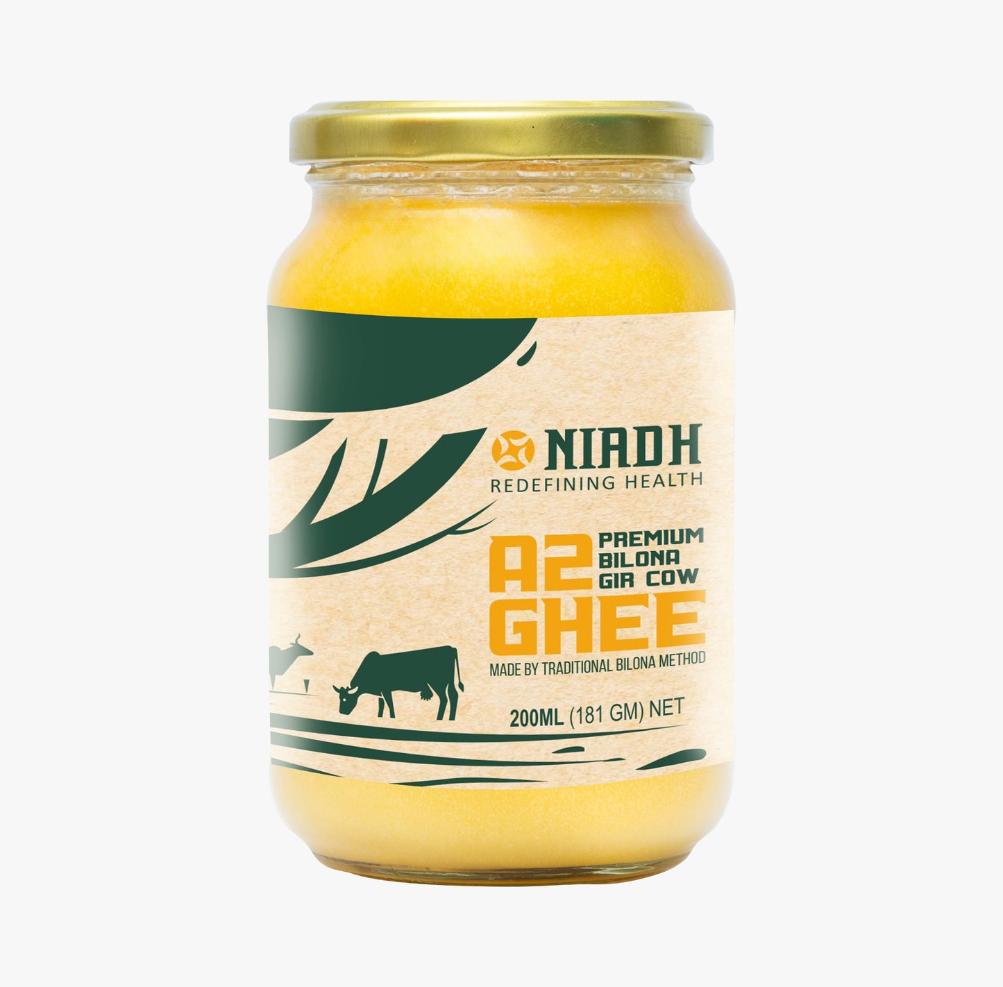 A2 Premium bilona Gir Cow Desi Ghee | Premium and Traditional (200 Ml) | (Pack Of 1)